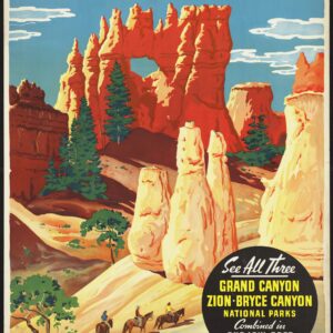 Visit the Bryce Canyon National Park in Utah - Vintage Travel Poster c1920s - 1930s
